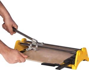 cutting glass tile with a bar cutter