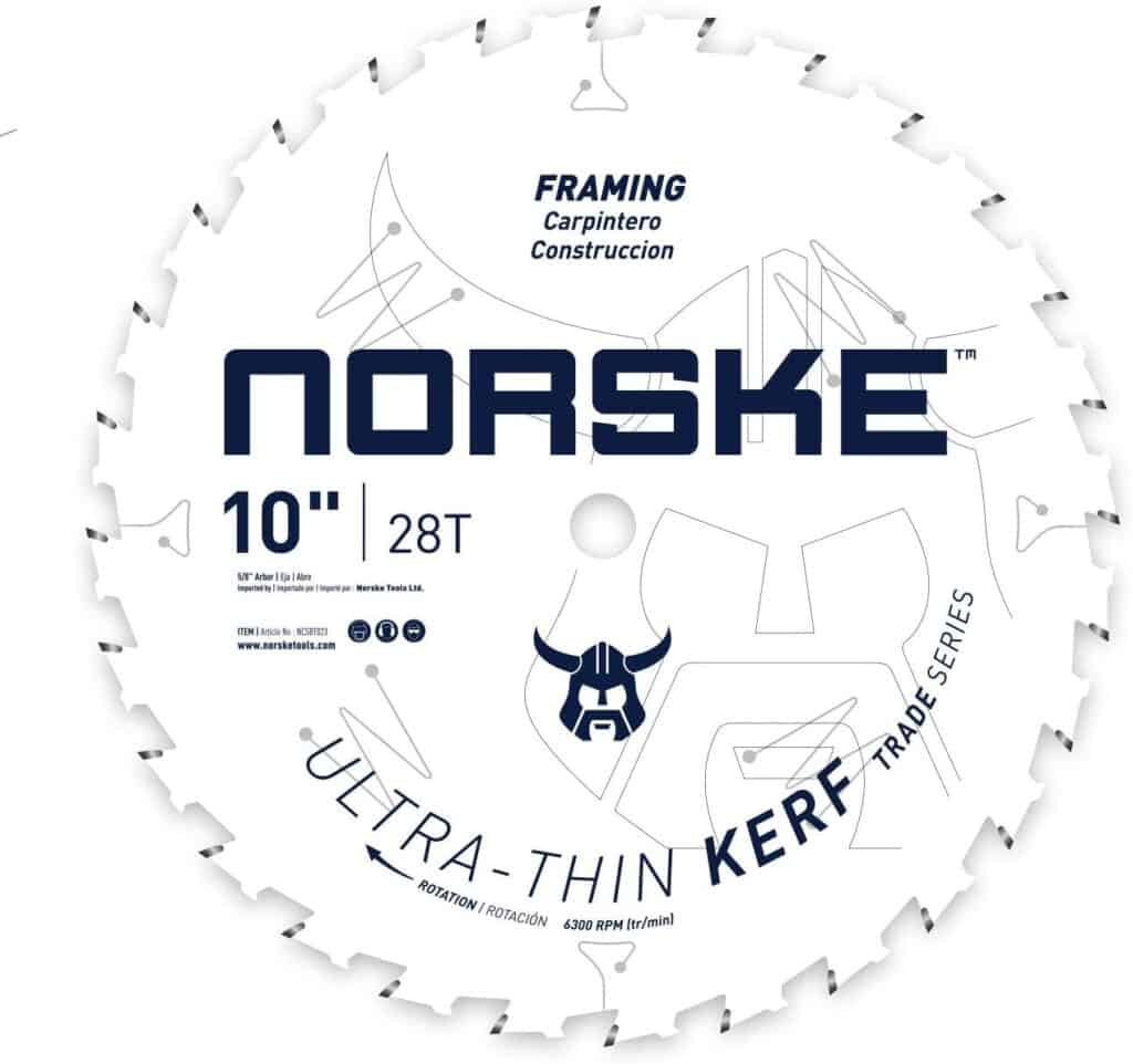 norske thin kerf table saw blade