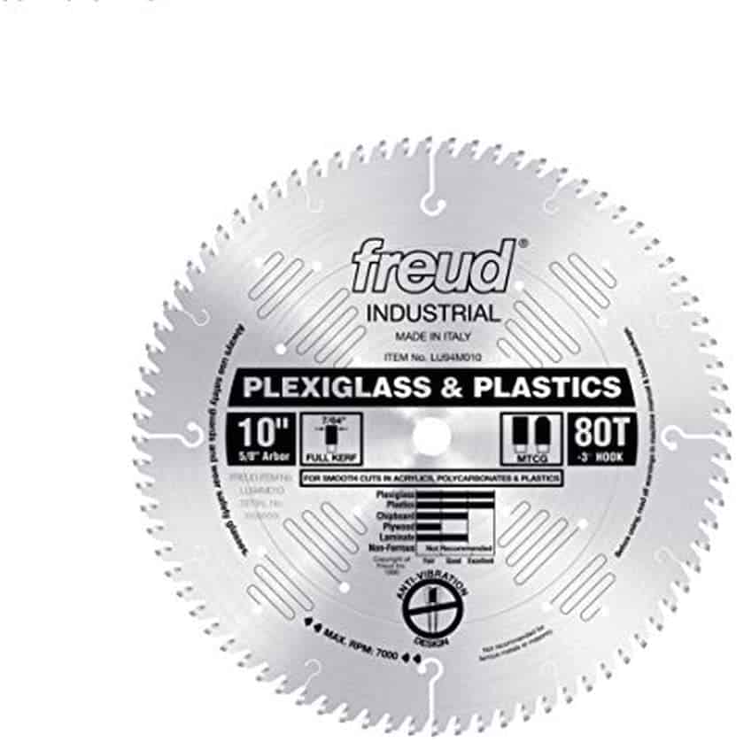 freud circular saw blade for cutting plexiglass