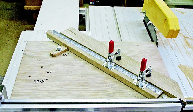 cutting 60 degree angle on table saw