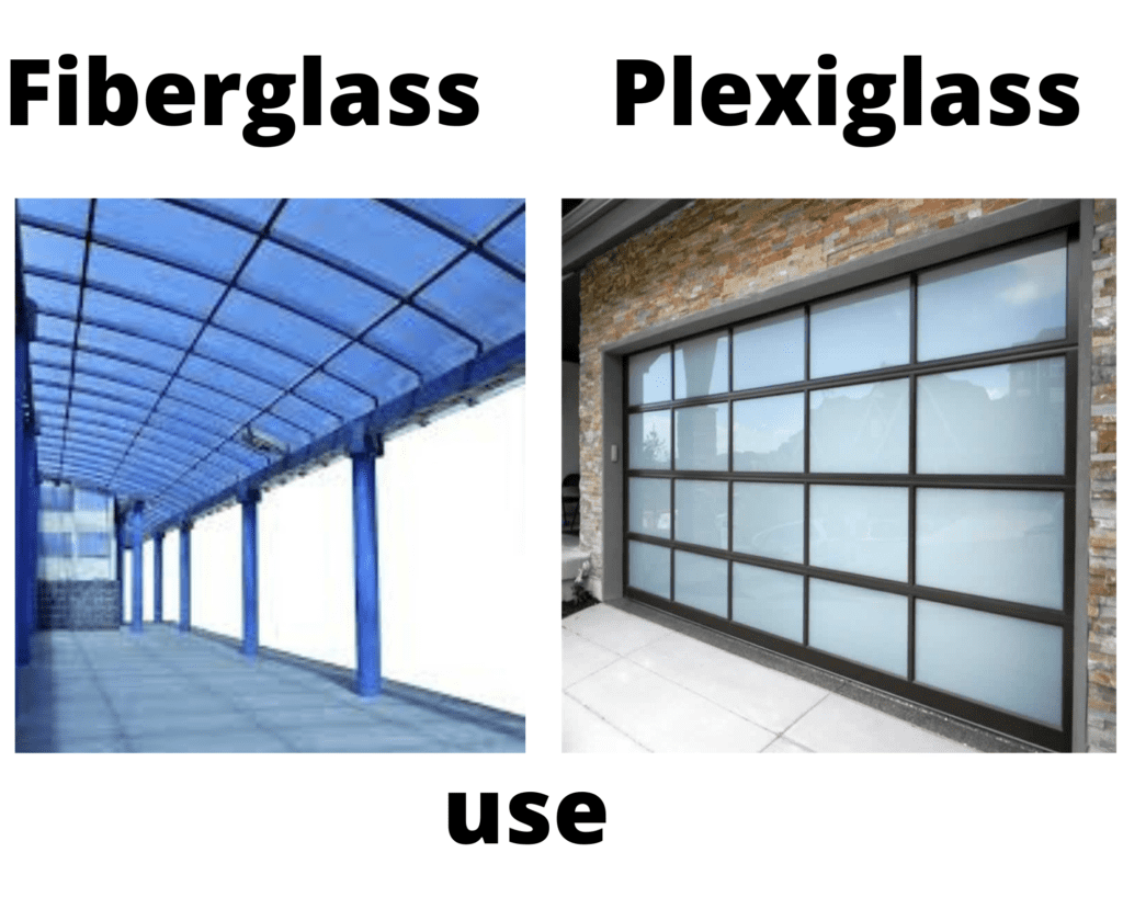 use of fiberglass vs plexiglass