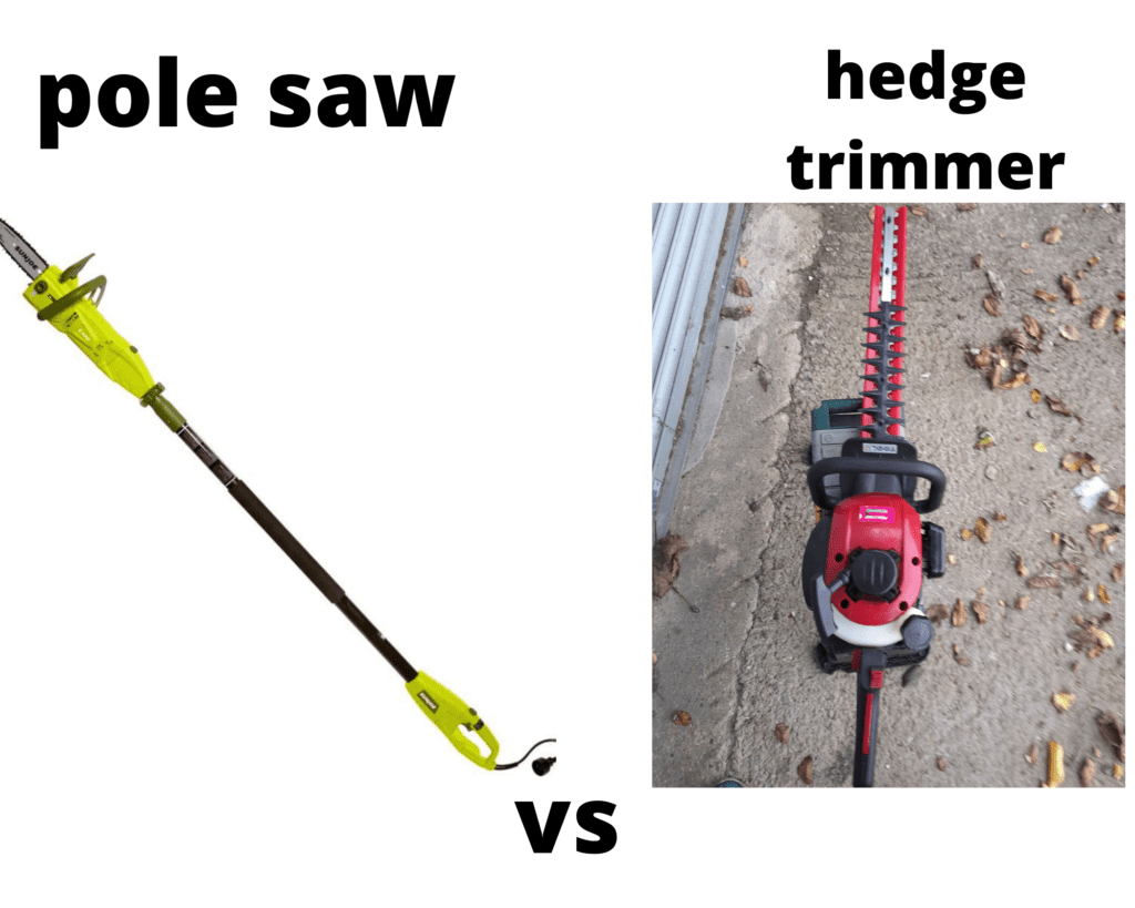 pole saw vs hedge trimmer